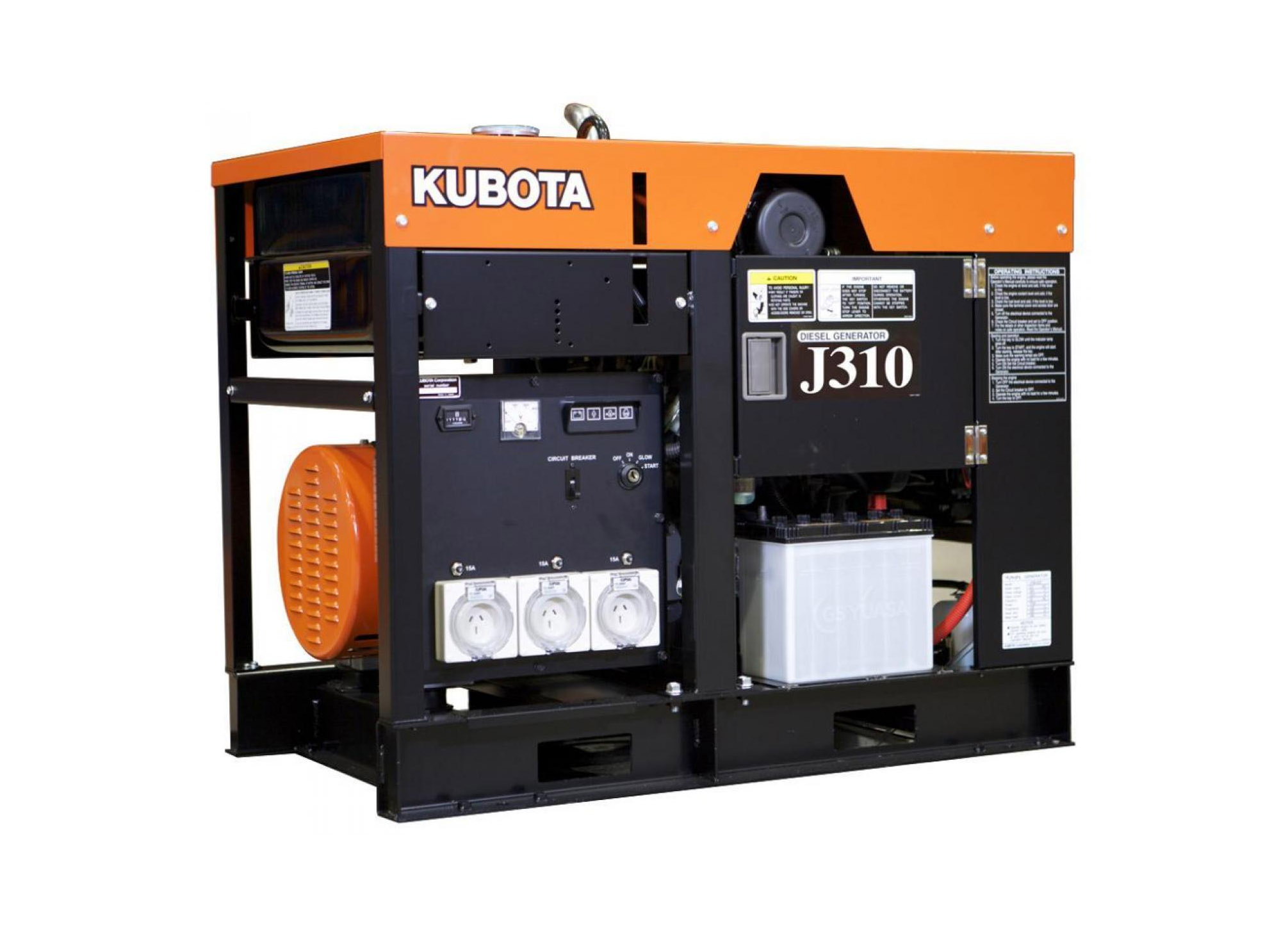 Дизельный генератор (электростанция) Kubota J310